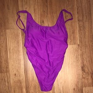 Purple One Piece Swimsuit Medium